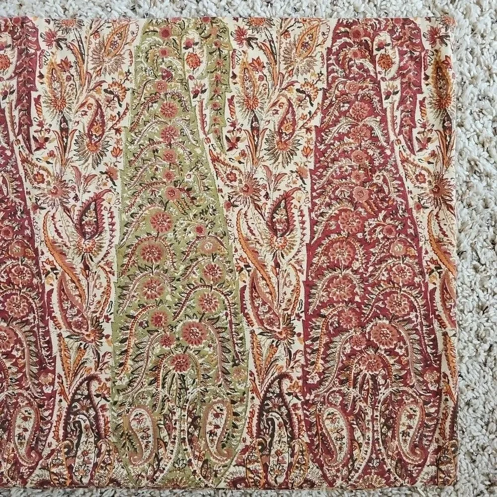 Pottery Barn Linen Cotton Paisley Pillow Covers Lumbar Square Boho Beachy